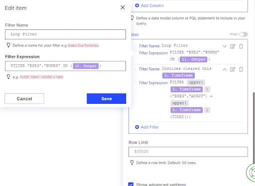 Alternative ways to work with filters and company codes for blocked invoice close to due date alerts