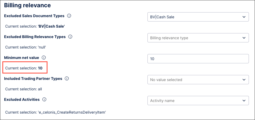 A screenshot showing an example of a knowledge model variable being used.